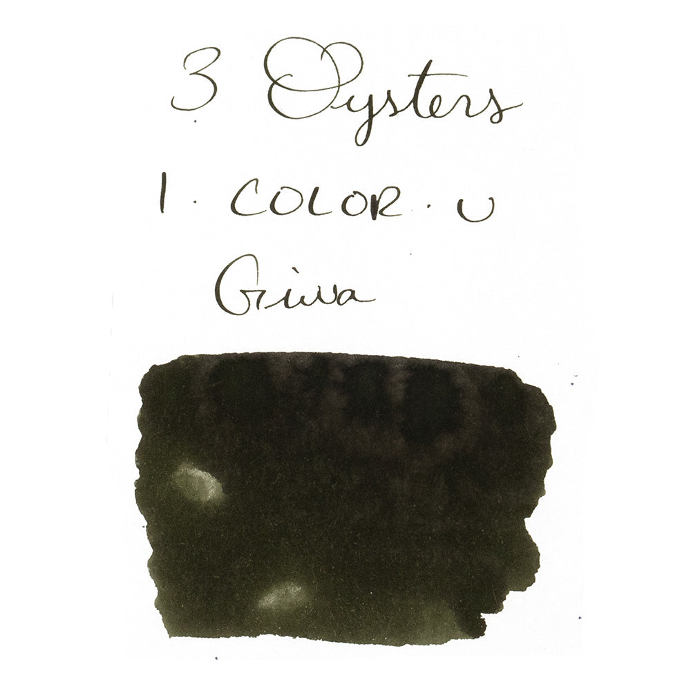 3 Oysters Giwa Dark Green (38ml) Bottled Ink (I-Color-U)