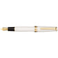 Sailor Pro Gear Slim Fountain Pen - White with Gold Trim