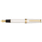 Sailor Pro Gear Slim Fountain Pen - White with Gold Trim