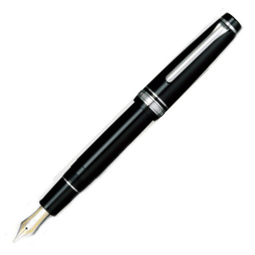 Sailor Pro Gear Fountain Pen - Black with Silver Trim