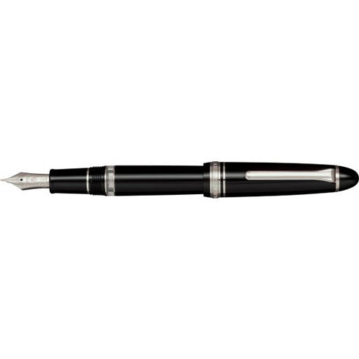 Sailor 1911L Realo Fountain Pen - Black with Silver Trim