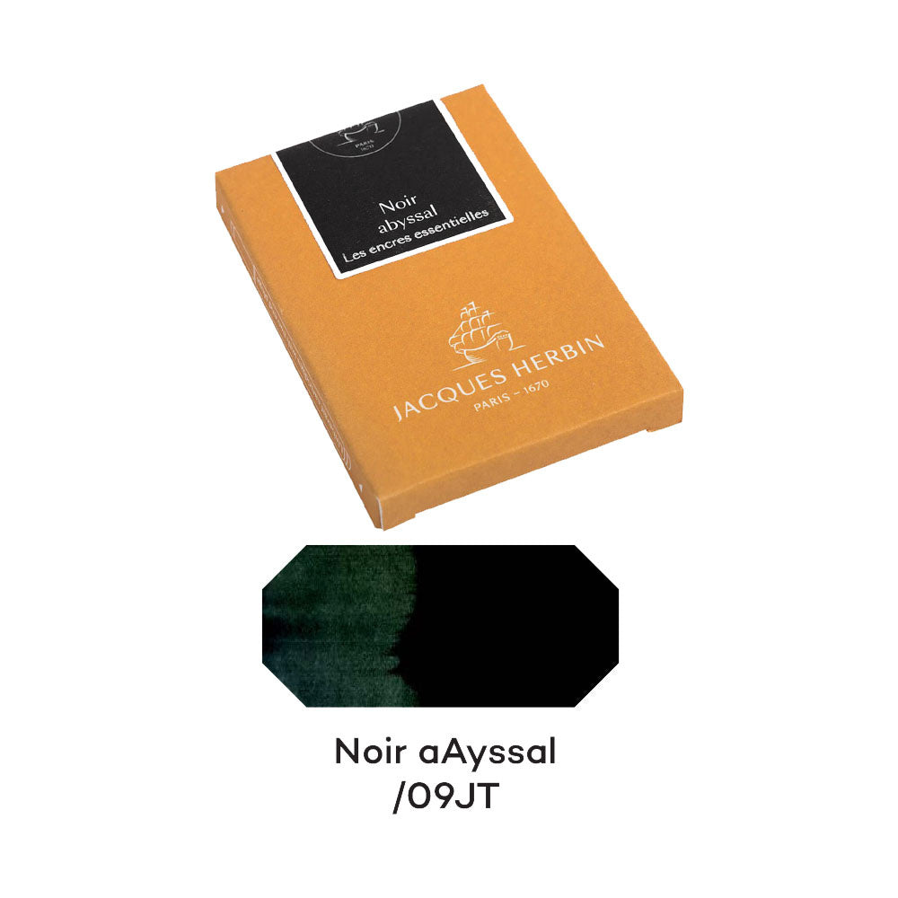 Jacques Herbin Essentials Noir Abyssal Ink Cartridges