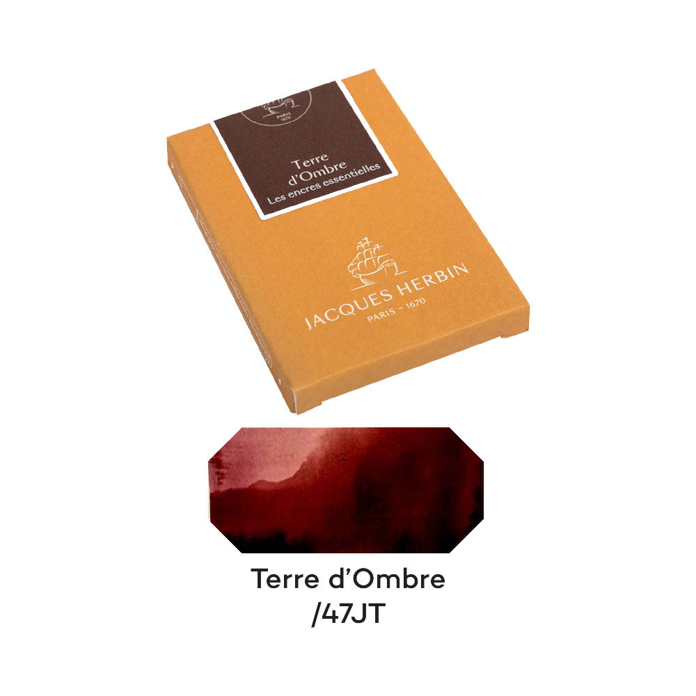 Jacques Herbin Essentials Terre D'Ombre Ink Cartridges
