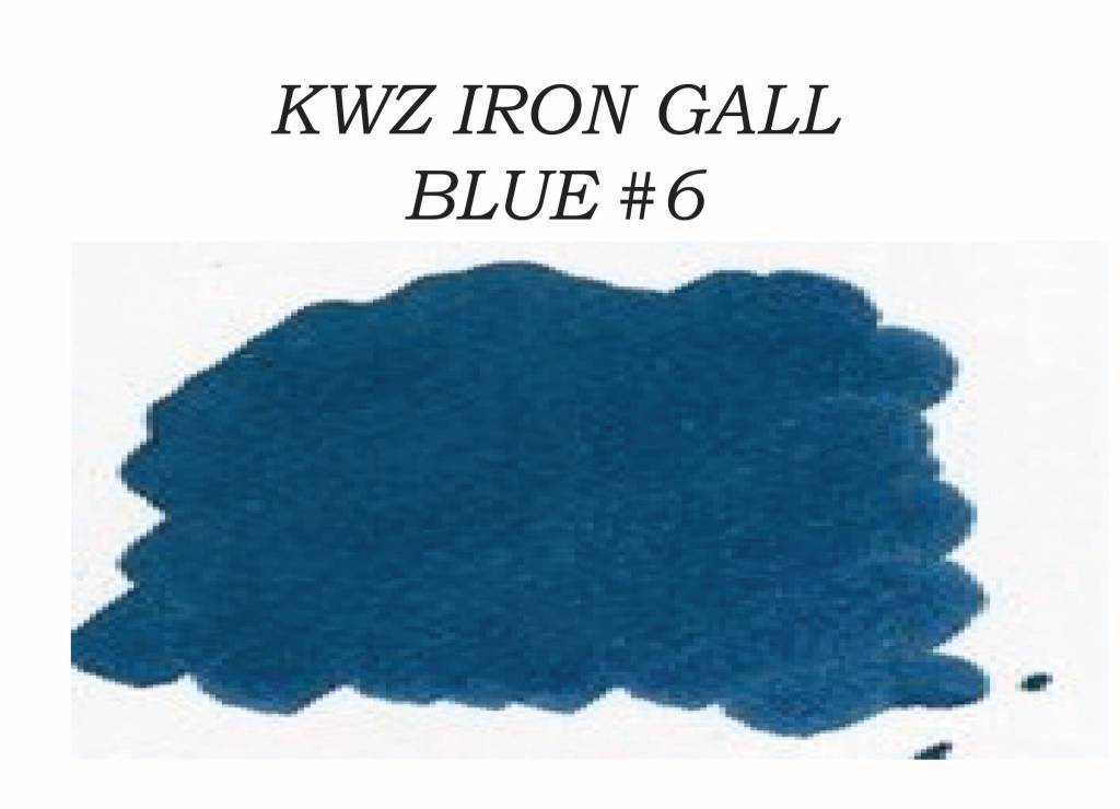 KWZ Blue #6 (60ml) Bottled Ink - Iron Gall