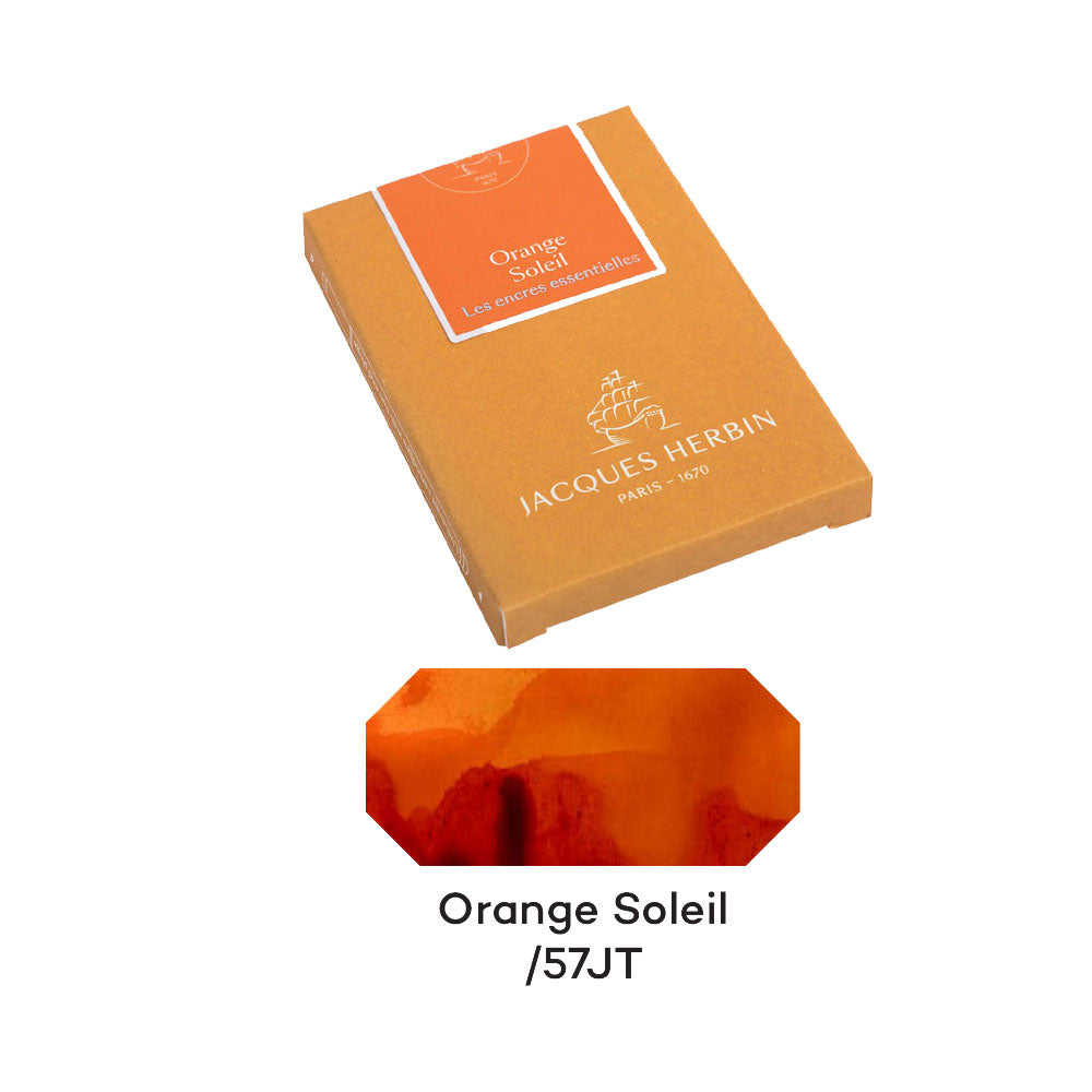 Jacques Herbin Essentials Orange Soleil Ink Cartridges