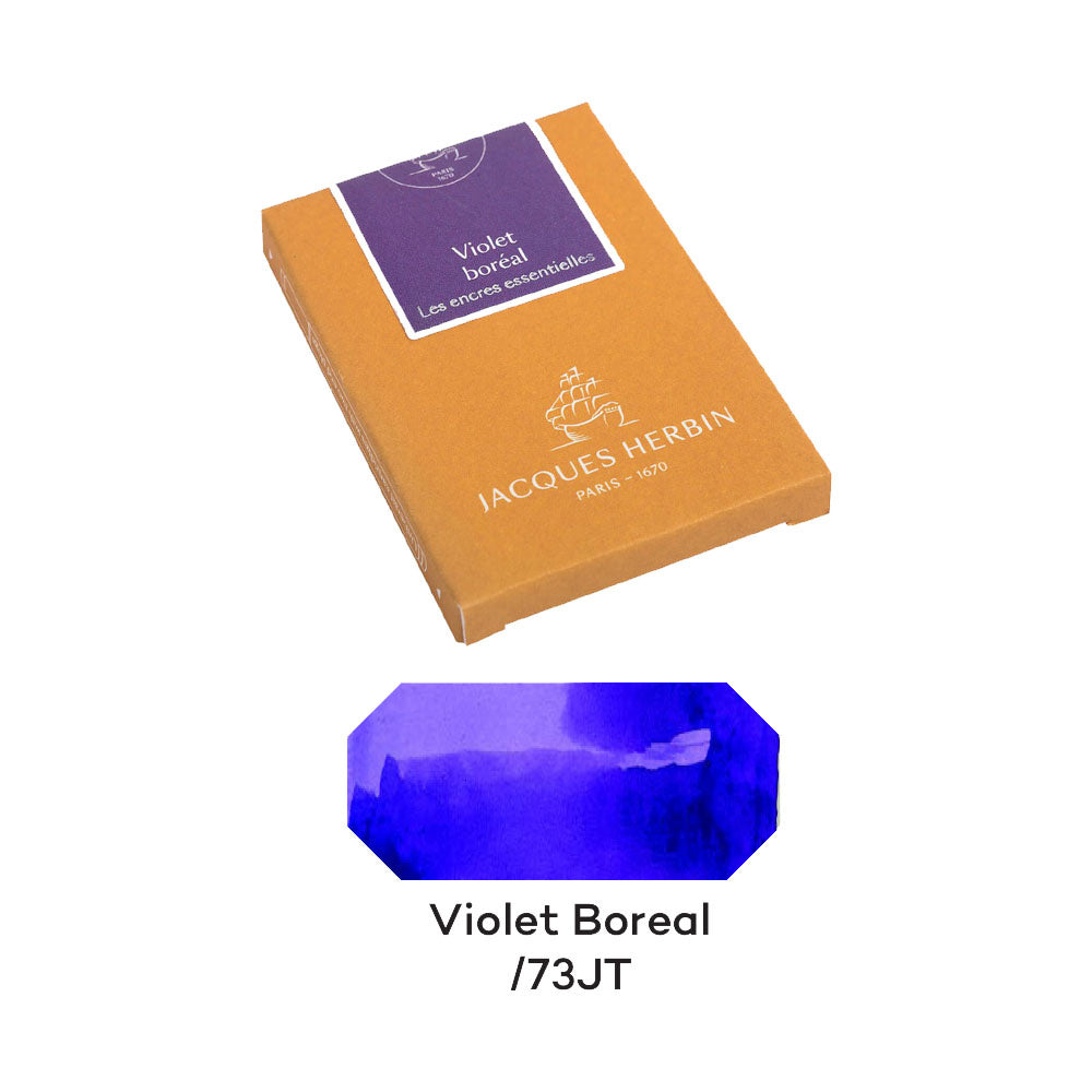 Jacques Herbin Essentials Violet Boréal Ink Cartridges