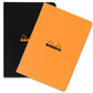 Rhodia Side Staplebound A4 Lined Notebook - Black