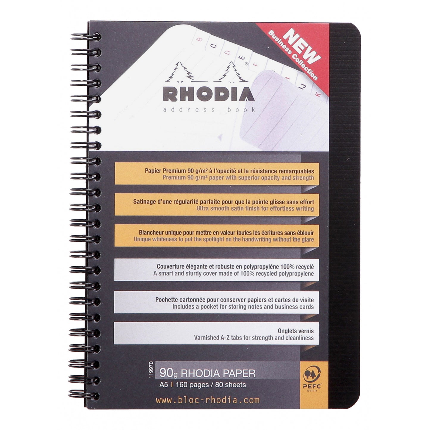 Rhodia Rhodiactive Wirebound Address Book (A5)