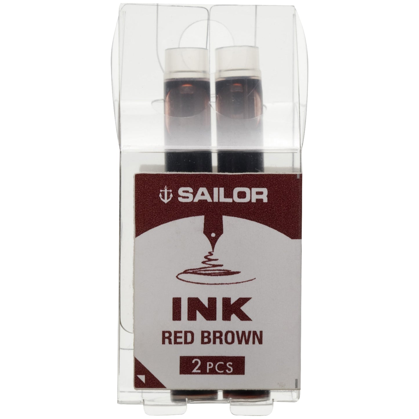 Sailor Compass Red Brown Ink Cartridges