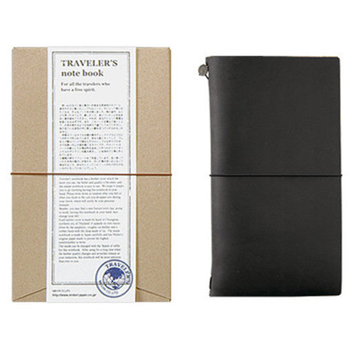 TRAVELER'S Notebook Regular Size Starter Kit - Black