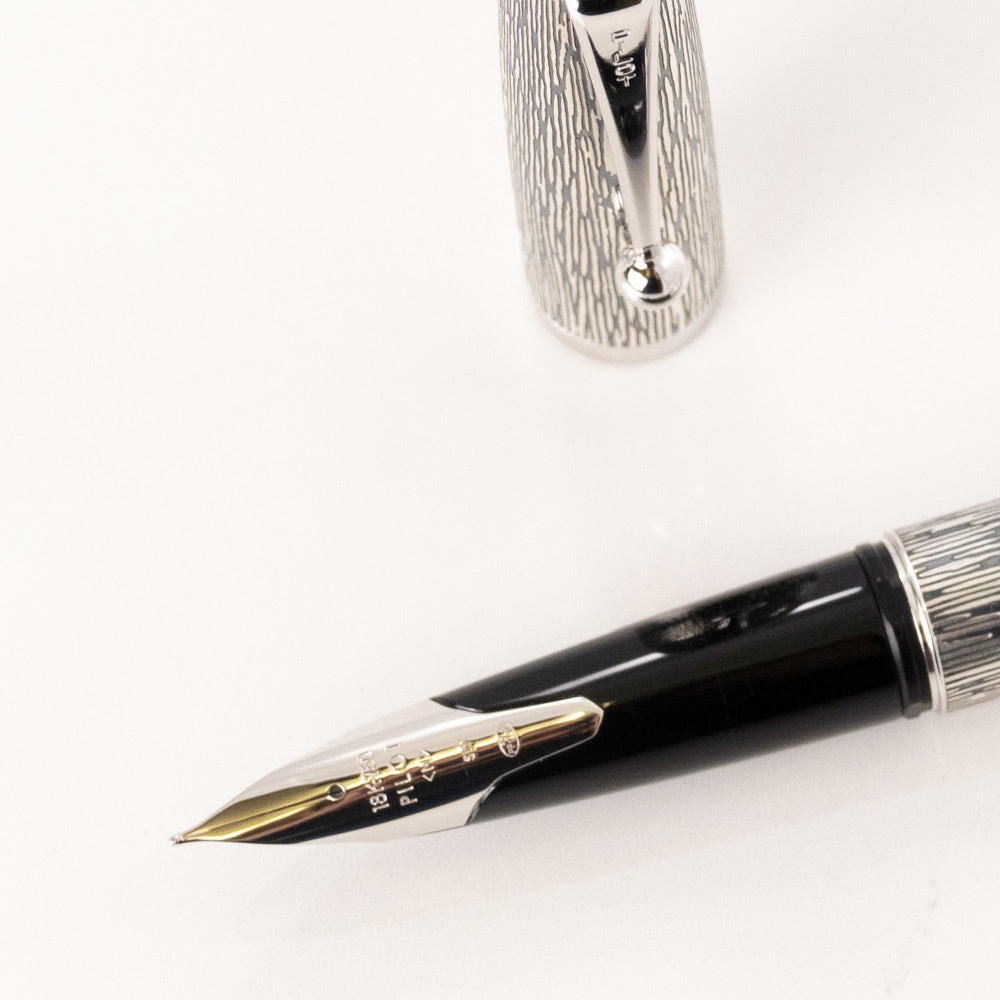 Pilot Sterling Silver Fountain Pen - Silvern Tsumugi