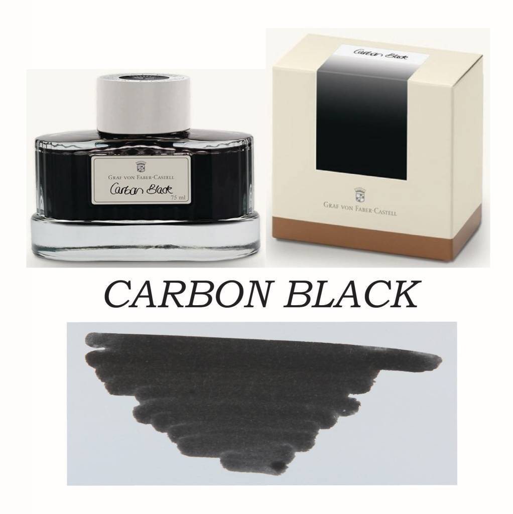 Graf Von Faber-Castell Carbon Black Bottled Ink (75ml)