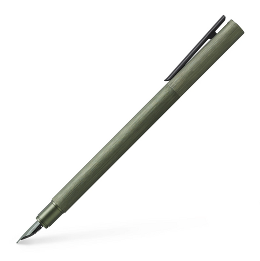 Faber-Castell NEO Slim Fountain Pen - Aluminum Olive Green