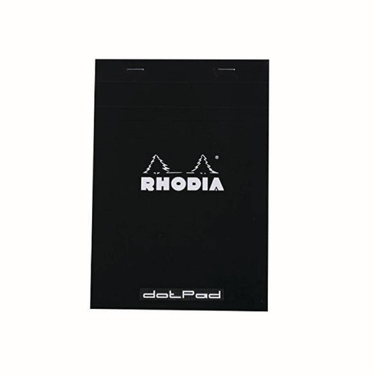 Rhodia #16 Top Staplebound Dot Grid A5 Notepad - Black