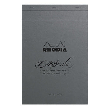 Rhodia PAScribe #19 Top Staplebound Calligraphy Pad with Grey Paper