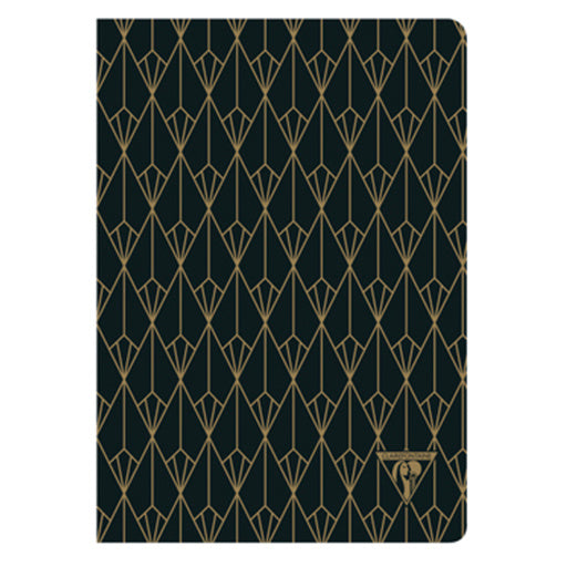 Clairefontaine #192136 Neo Deco Lined A5 Notebook (6 x 8.25) - Black Diamond