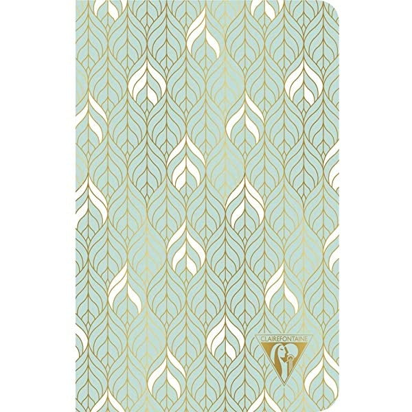 Clairefontaine #193336 Neo Deco Lined A5 Notebook (6 x 8.25) - Sea Green