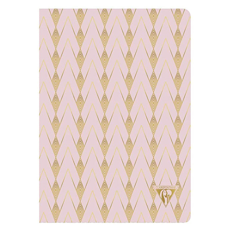 Clairefontaine #193436 Neo Deco Lined A5 Notebook (6 x 8.25) - Powder Pink