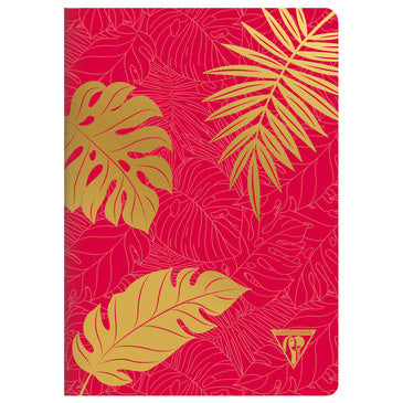 Clairefontaine #194336 Neo Deco Lined A5 Notebook (6 x 8.25) - Madder Red