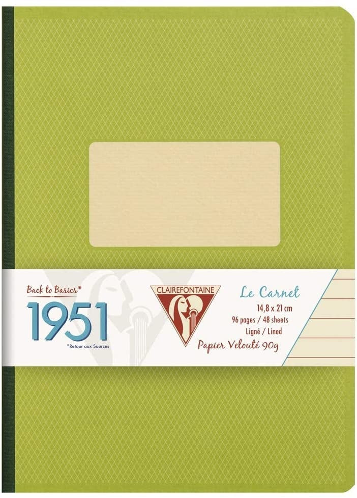 Clairefontaine #195146 Collection 1951 Lined Clothbound Notebook (5.75 x 8.25) (Assorted)