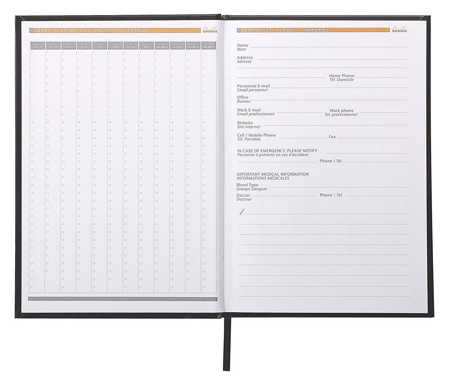 Rhodia Rhodiactive Hardcover A5 Lined - Black