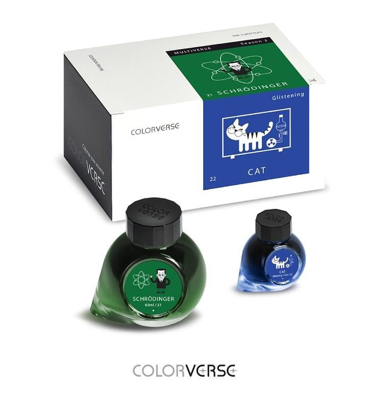 Colorverse Schrodinger & Cat Glistening (65ml + 15ml) Bottled Ink Set