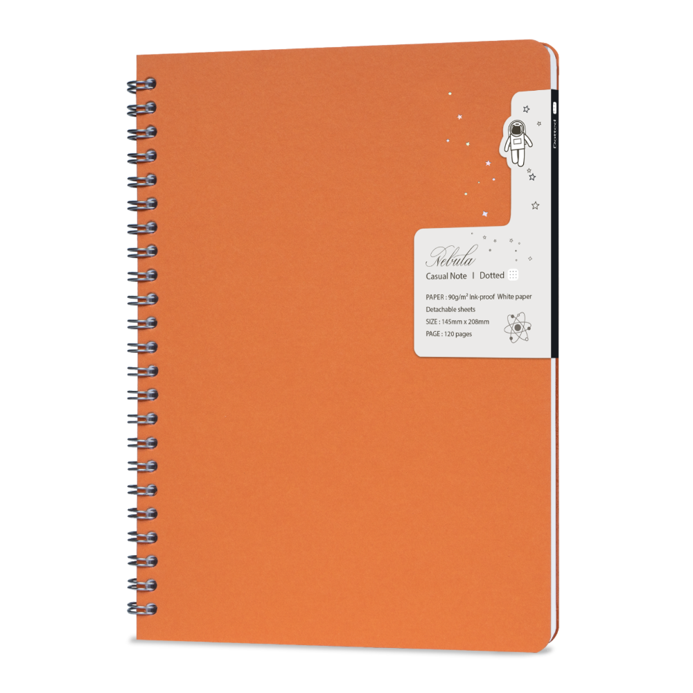 Colorverse Nebula A5 Casual Notebook - Orange Dotted