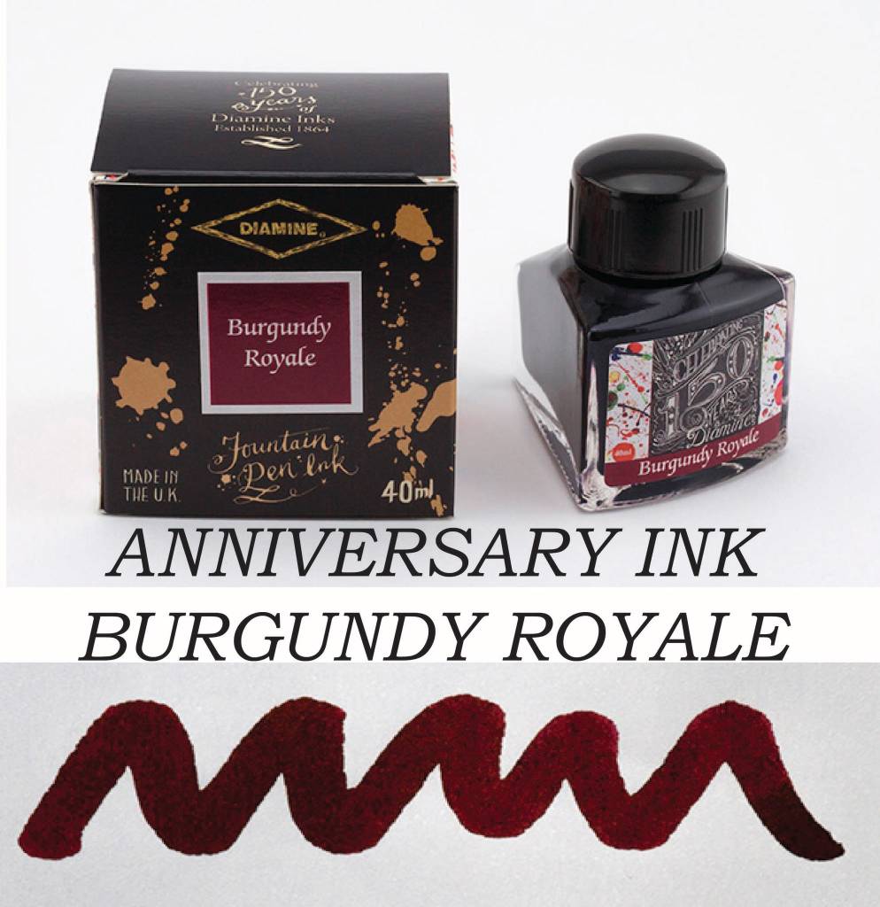 Diamine Burgundy Royale (40ml) Bottled Ink - 150th Anniversary