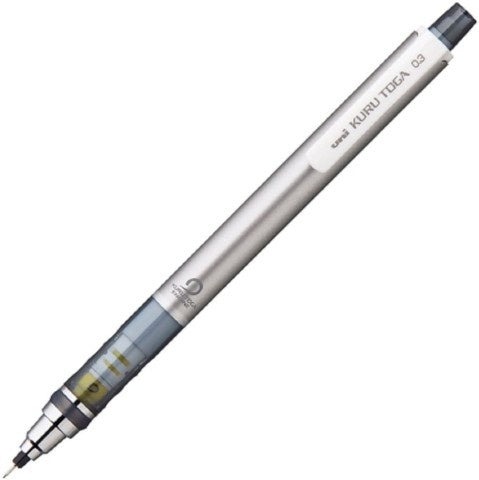 Uni-ball Kuru Toga Standard .3mm Mechanical Pencil - Silver