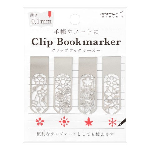 Midori Clip Bookmarker - Flower