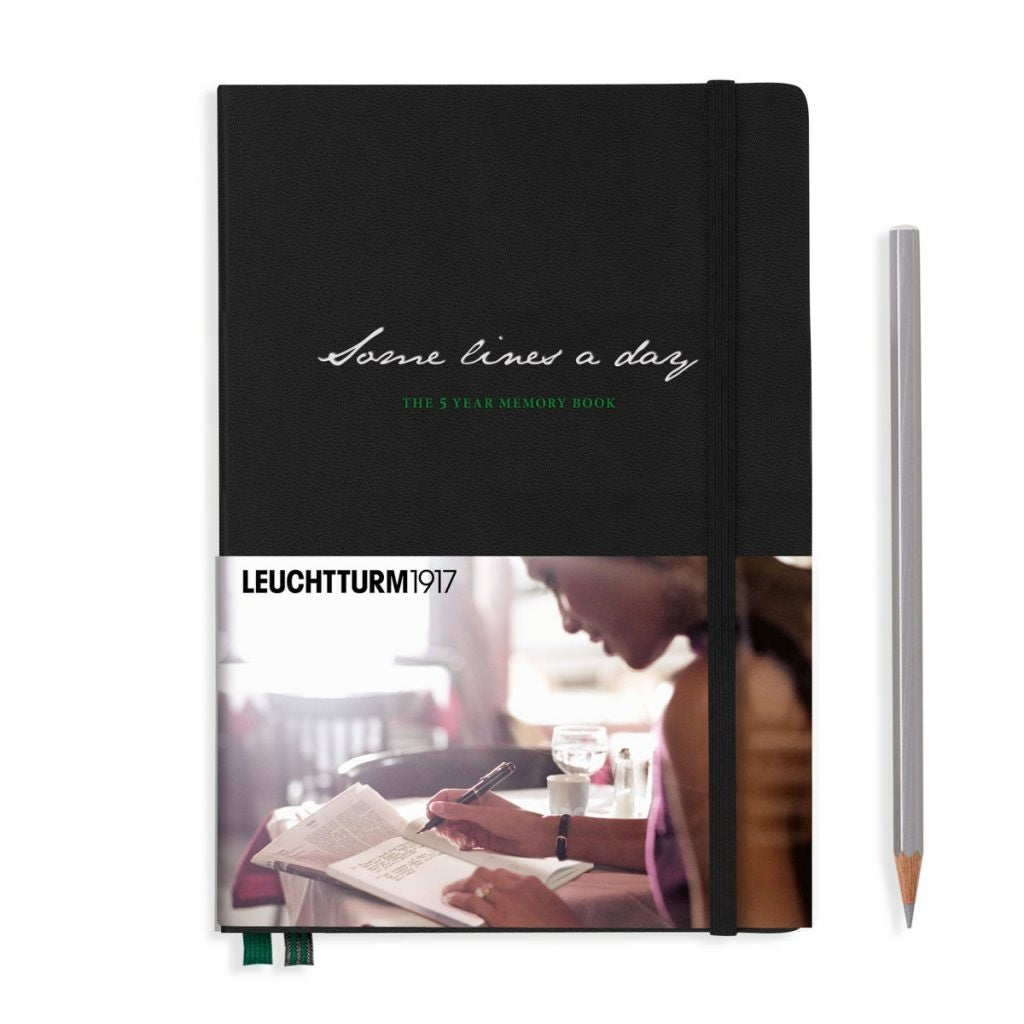 Leuchtturm1917 Some Lines a Day A5 Medium Hardcover Notebook - Black