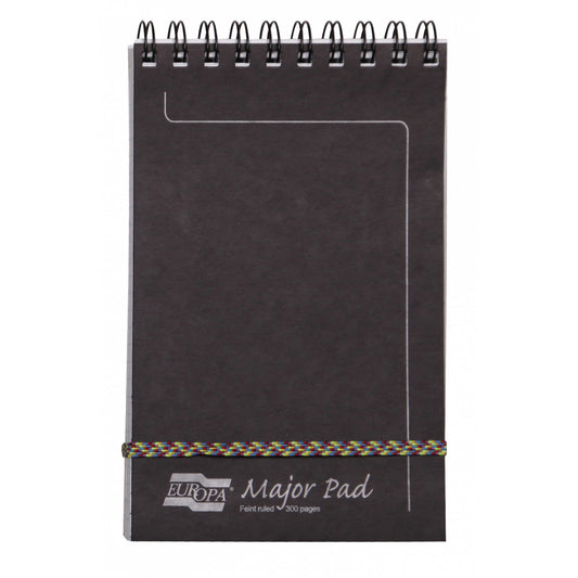 Clairefontaine #4611Z Europa Major Lined Notepad (5 x 8.125) - Black