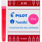 Pilot Namiki Fountain Pen Ink Cartridges - Pink