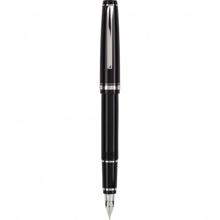 Pilot Falcon Fountain Pen - Black with Rhodium Trim