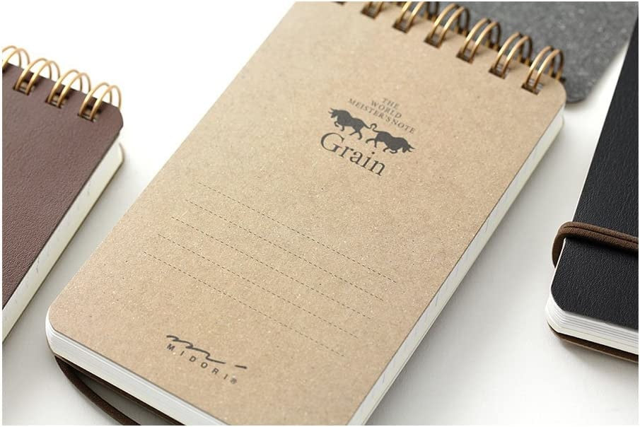 Midori Grain Memo Pad - Black