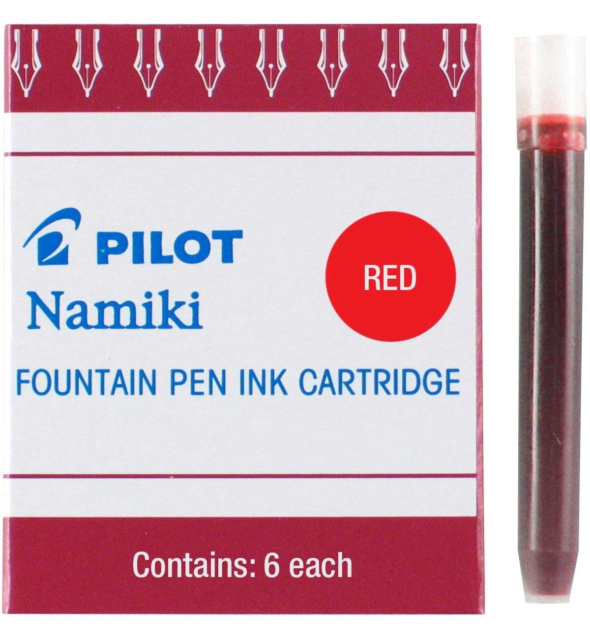Pilot Namiki Fountain Pen Ink Cartridges - Red