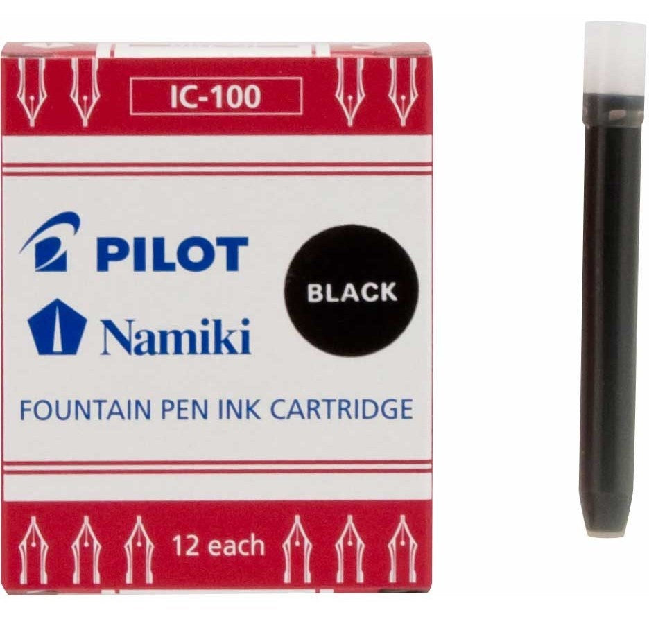 Pilot Namiki Fountain Pen Ink Cartridge 12ct Black