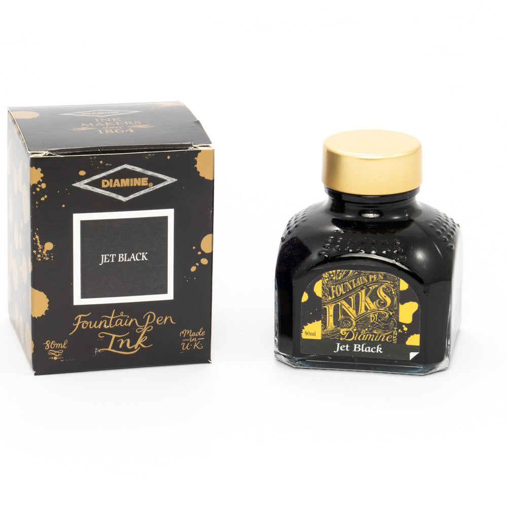 Diamine Jet Black (80ml) Bottled Ink