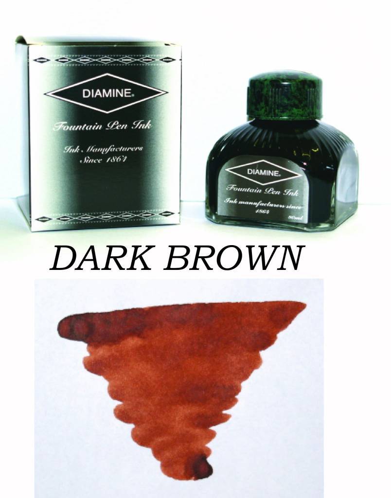 Diamine Dark Brown (80ml) Bottled Ink