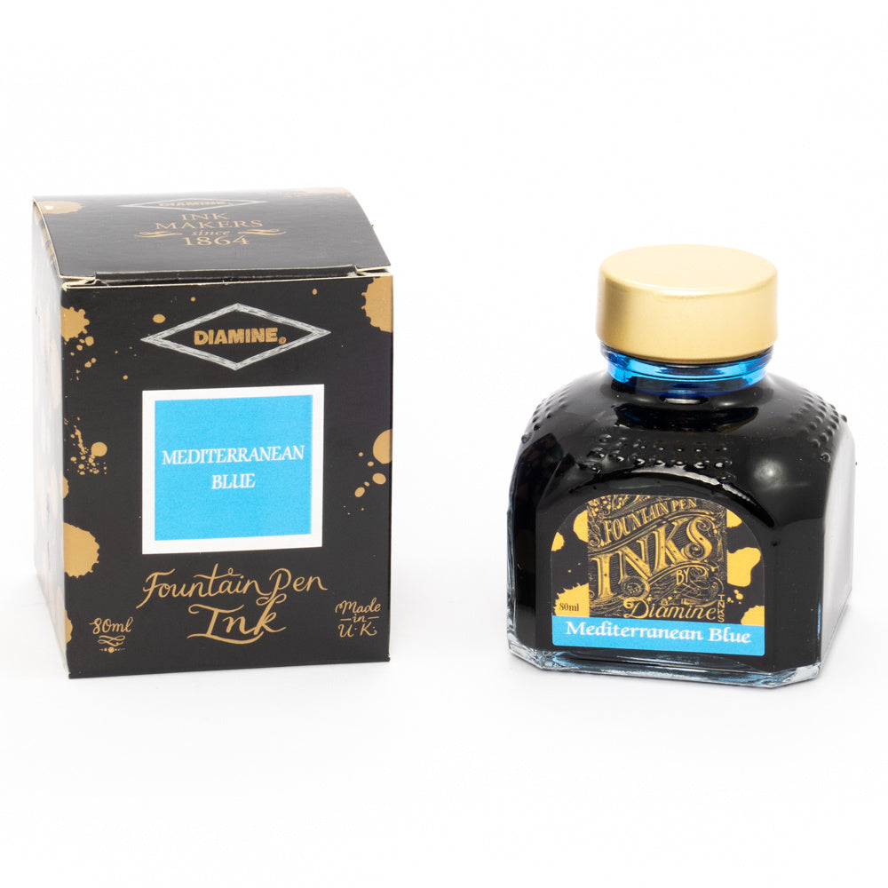 Diamine Mediterranean Blue (80ml) Bottled Ink