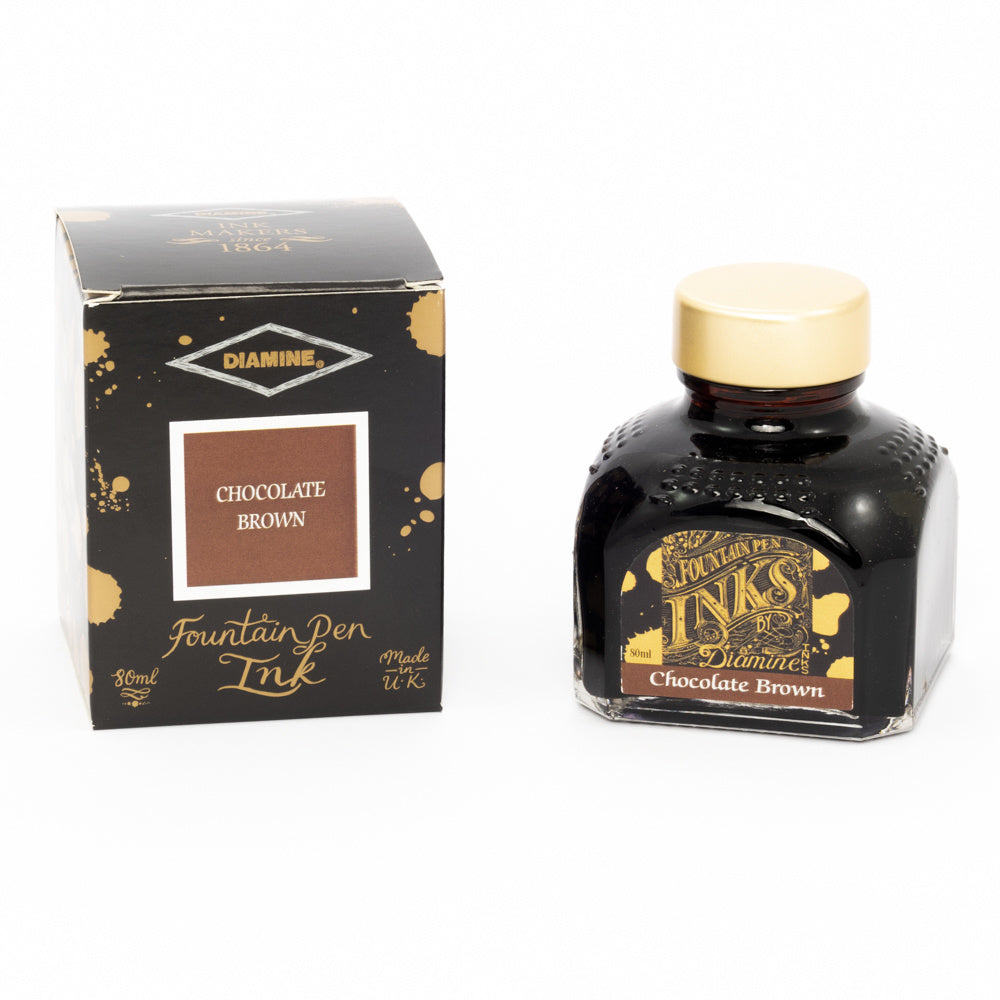 Diamine Chocolate Brown (80ml) Bottled Ink