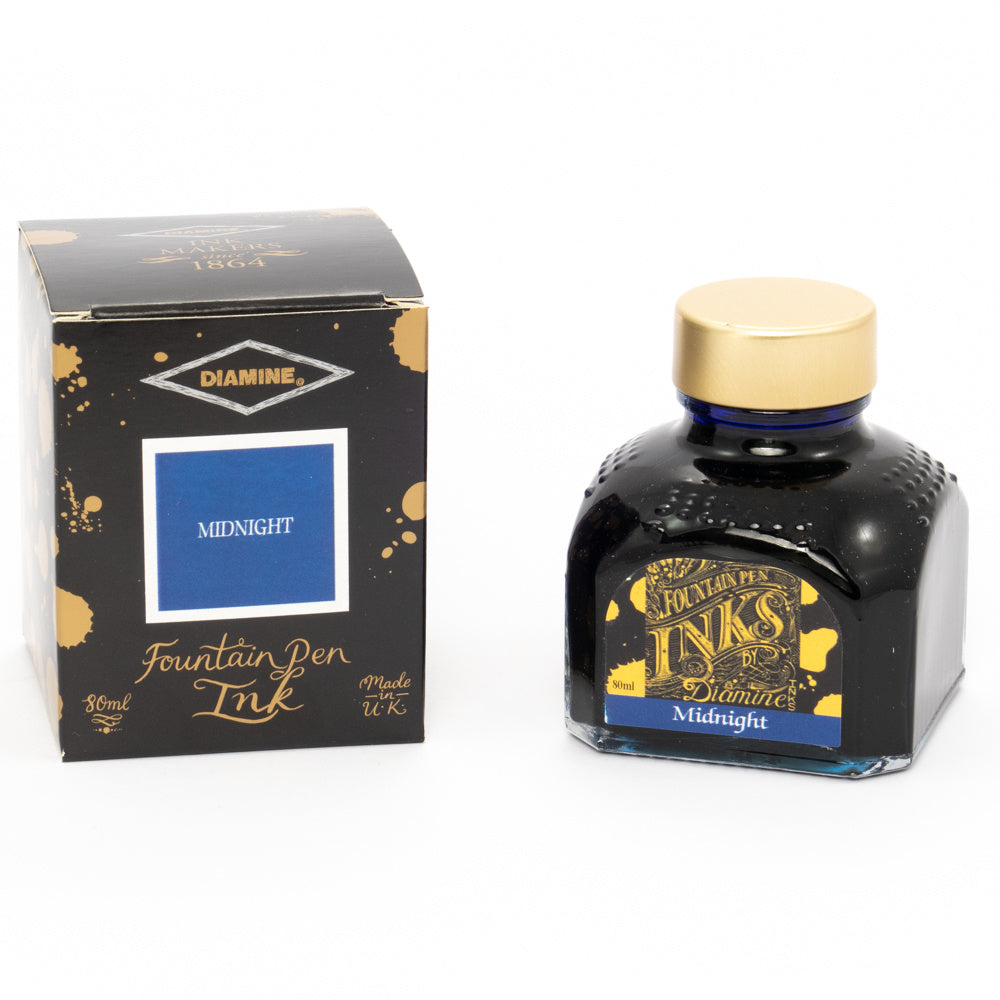 Diamine Midnight (80ml) Bottled Ink