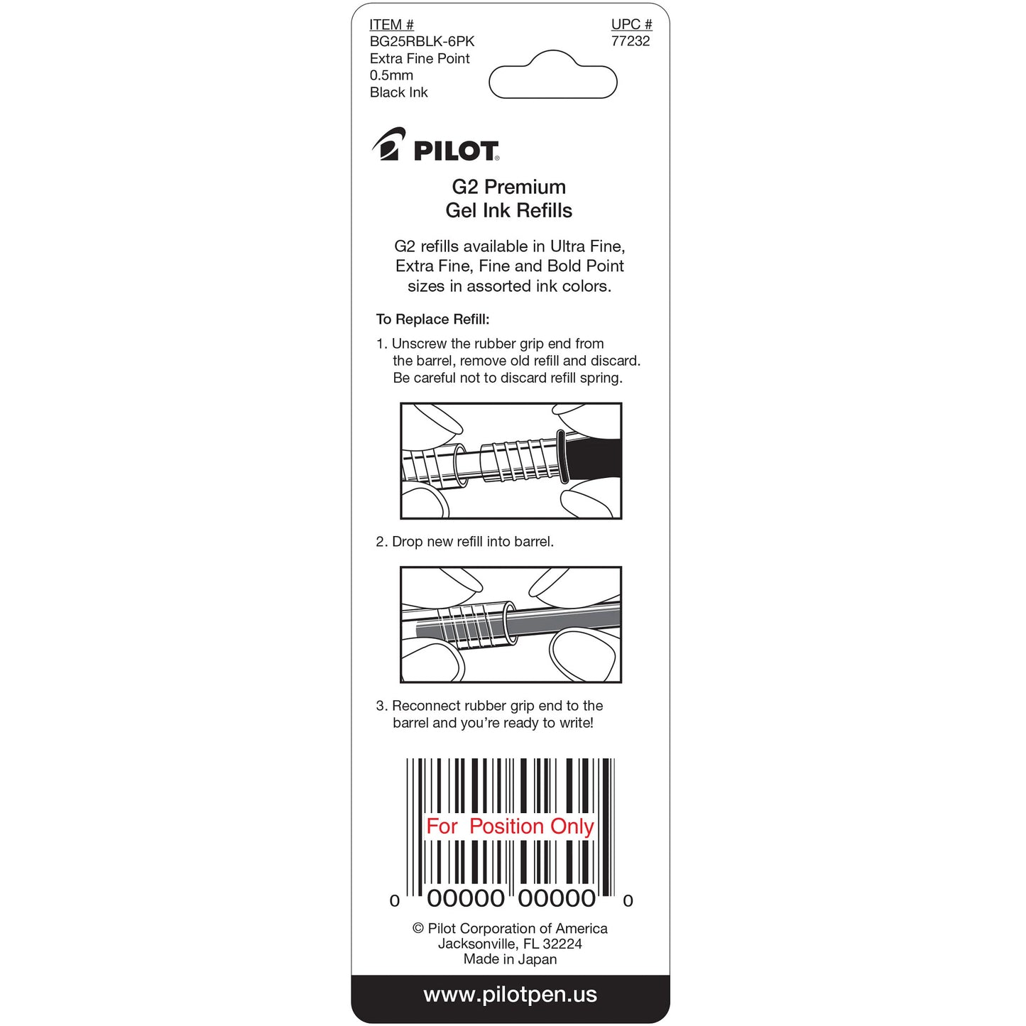 Pilot G-2 Rolling Ball Refill