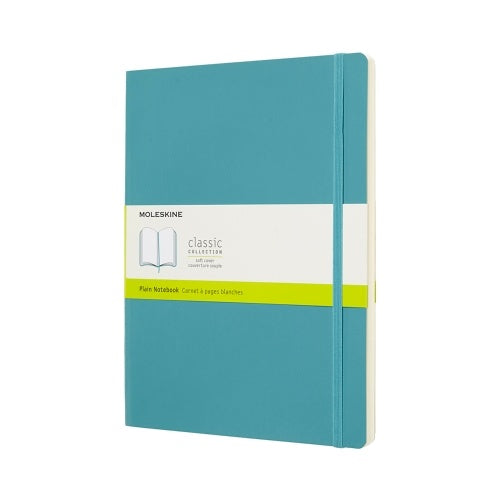 Moleskine Classic Colored X-Large Hardcover Ruled Notebook - Reef Blue