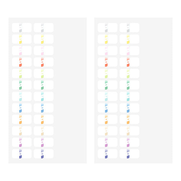 Midori Chiratto Index Label - Small Numbers (Colored)