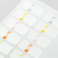 Midori Chiratto Index Label - Small Numbers (Colored)