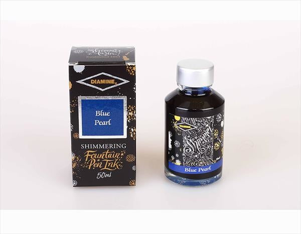 Diamine Blue Pearl (50ml) Bottled Ink (Shimmering Silver)