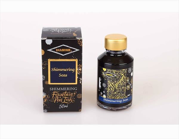 Diamine Shimmering Seas (50ml) Bottled Ink (Shimmering Gold)