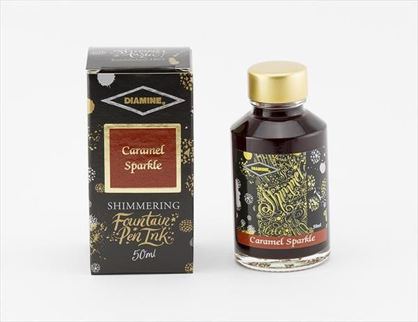 Diamine Caramel Sparkle (50ml) Bottled Ink (Shimmering Gold)