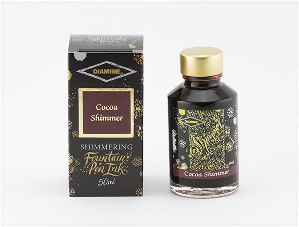 Diamine Cocoa Shimmer (50ml) Bottled Ink (Shimmering Gold)